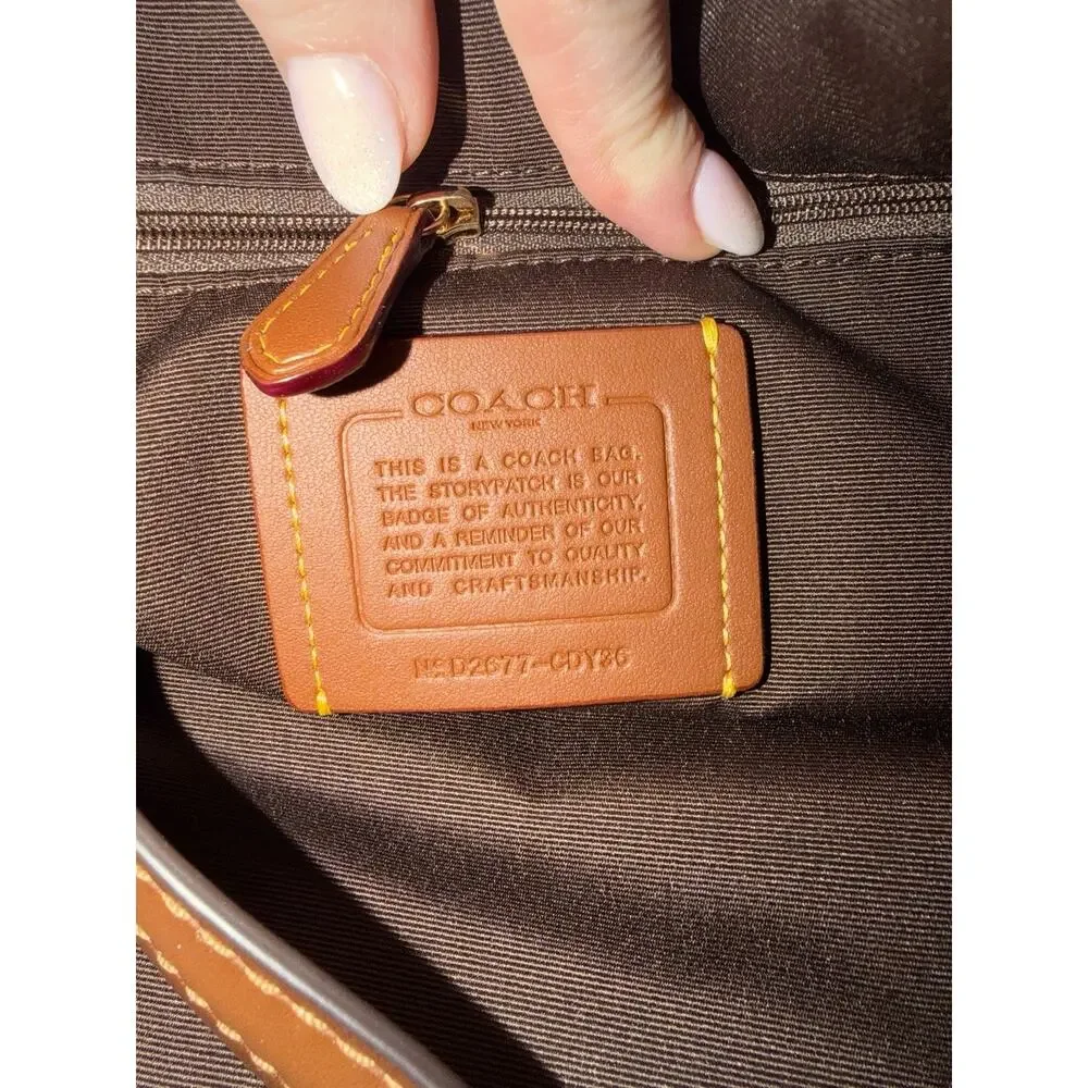 B3-012 NWT Coach Ella Shoulder Bag Crossbody & Wallet Leather/Gold/Redwood CDY36
